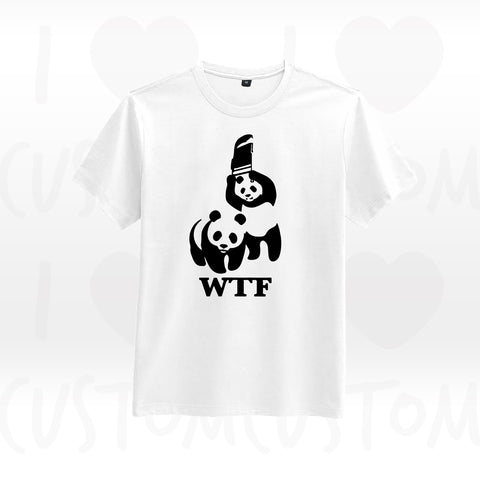T-shirt ilovecustom blanc WWF WTF