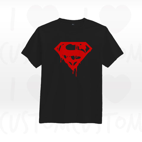 T-shirt ilovecustom noir SUPERMAN BLOOD