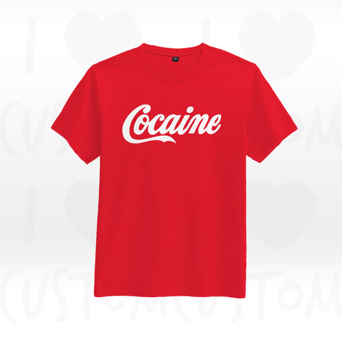 T-shirt ilovecustom rouge COCAINE