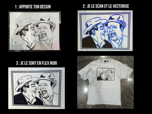 Imprime ton dessin en flocage sur ton t-shirt