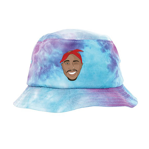 BOB TIE AND DYE 2pac smiley bandana rouge