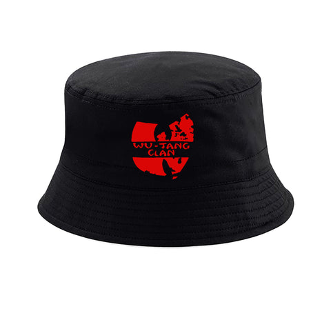 BOB bucket hat noir wu tang clan simple rouge