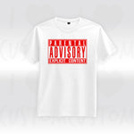 T-shirt ilovecustom Parental Advisory Explicit Content logo rouge