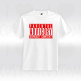 T-shirt ilovecustom Parental Advisory Explicit Content logo rouge