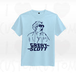 T-shirt ilovecustom bleu ciel GREAT SCOTT back to the future