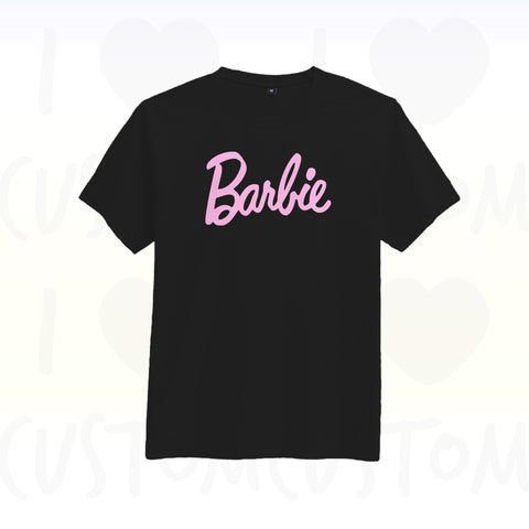 T-shirt ilovecustom noir BARBIE