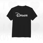 T-shirt ilovecustom noir DRUGS DISNEY