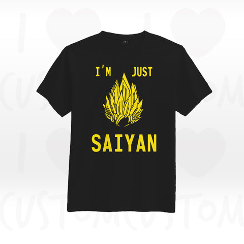 T-shirt ilovecustom noir IM JUST SAIYAN