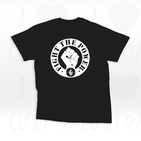 T-shirt ilovecustom noir PUBLIC ENEMY FIGHT THE POWER