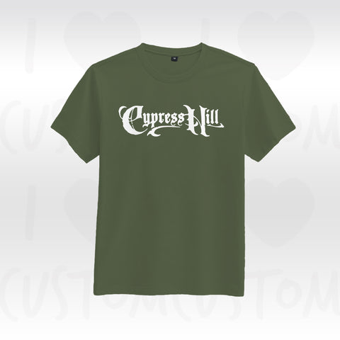 T-shirt ilovecustom Cypress hill logo blanc