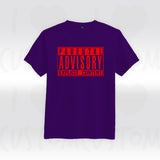 T-shirt ilovecustom Parental Advisory Explicit Content logo rouge