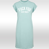T-shirt robe noir femme FUCK YOU VERY MUCH blanc