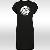 T-shirt robe noir femme AKUNA MATATA blanc