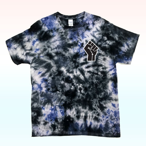 T-shirt tie and dye noir bleu BEAT ME HATE ME Michael Jackson quotes