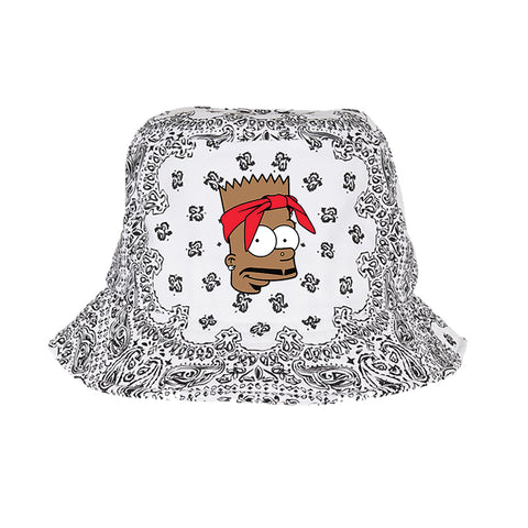 BOB bandana blanc bart simpson 2pac