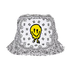 BOB bandana blanc sad smiley drip jaune