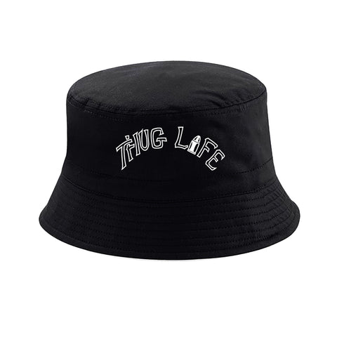 BOB bucket hat noir thug life tattoo 2 pac