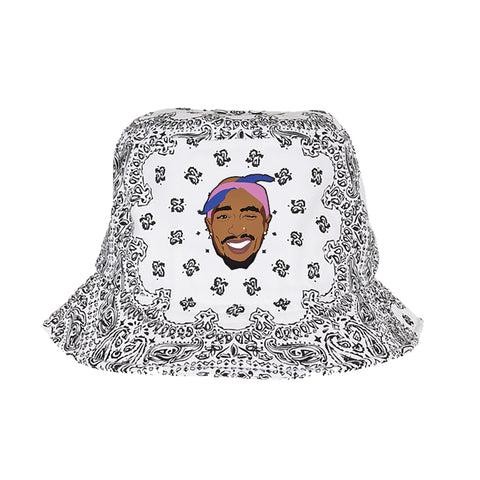 BOB bandana blanc 2 pac smiley bandana rose et bleu