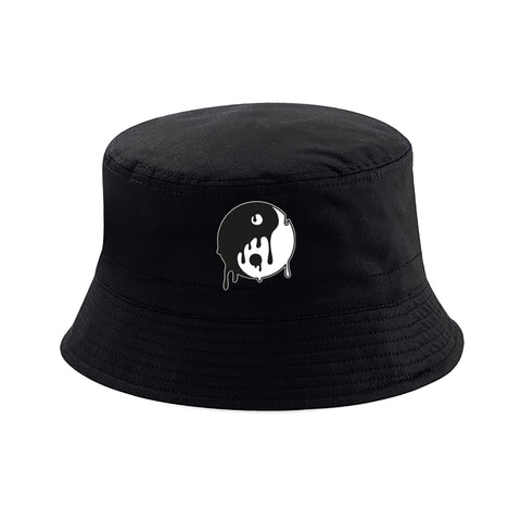 BOB bucket hat noir yin yang drip