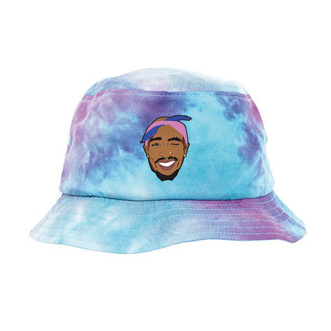 BOB TIE AND DYE 2 pac smile bandana rose bleu