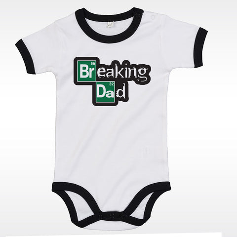 body bébé ilovecustom blanc noir contrast breaking dad