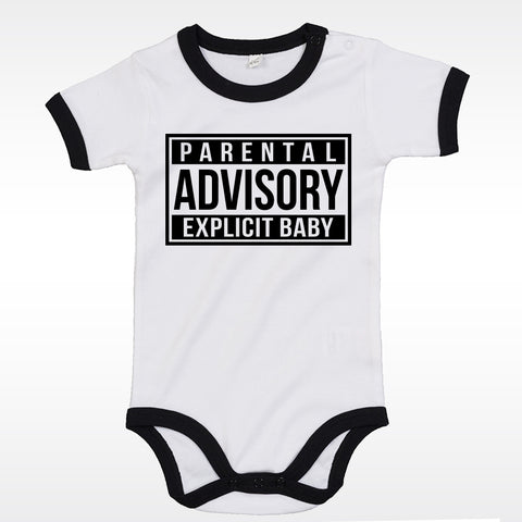 body bébé ilovecustom noir contrast parental advisory explicit baby noir