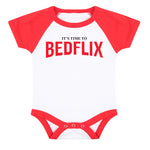 body bébé ilovecustom baseball rouge blanc bedflix rouge