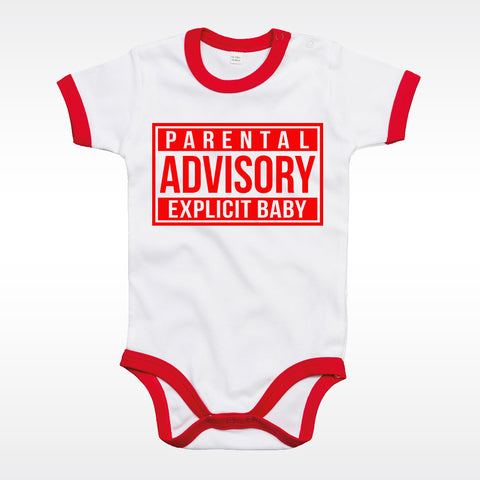 body bébé ilovecustom rouge contrast parental advisory explicit baby rouge