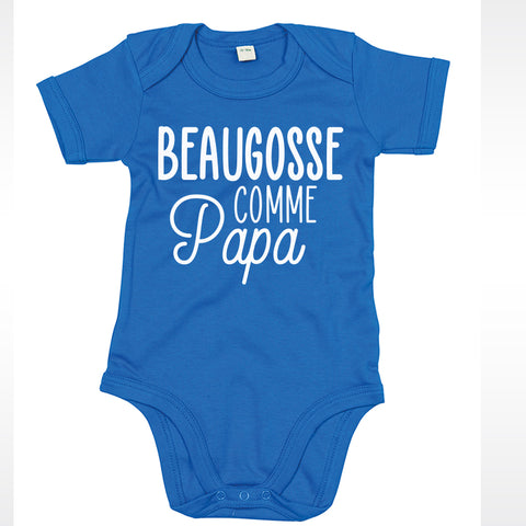 body bébé ilovecustom bleu royal beaugosse comme papa