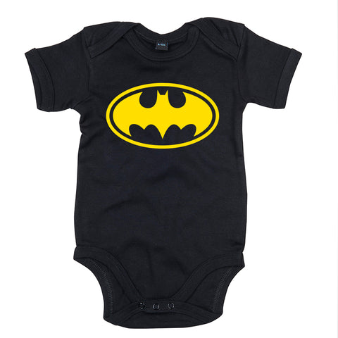 body bébé ilovecustom noir batman jaune