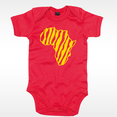 body bébé ilovecustom rouge africa zebra jaune