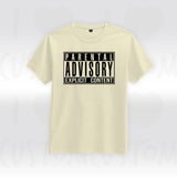 T-shirt ilovecustom Parental Advisory Explicit Content logo noir