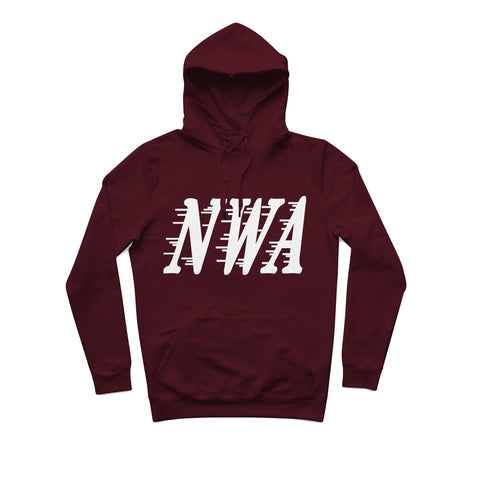 sweat capuche hiphophood épais Nwa rouge bordeaux