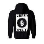 Sweat capuche hiphophood épais public enemy black