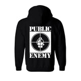 Sweat capuche hiphophood épais public enemy black