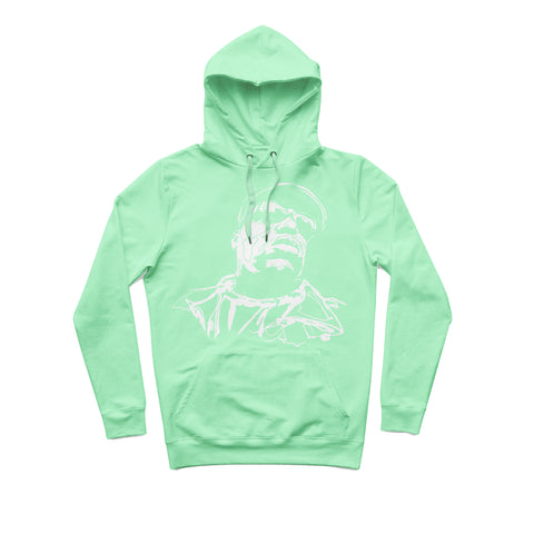 sweat capuche épais vert mint hiphophood notorious big
