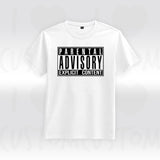 T-shirt ilovecustom Parental Advisory Explicit Content logo noir