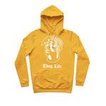 Sweat capuche épais jaune hiphophood 2pac thug life