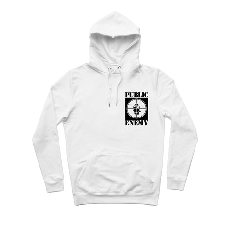Sweat capuche hiphophood épais public enemy blanc