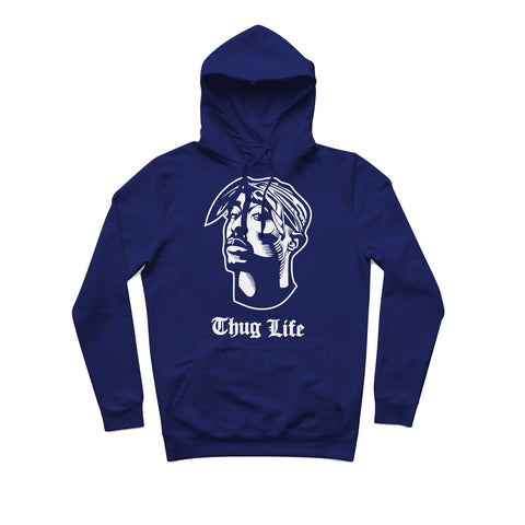 Sweat capuche épais bleu royal hiphophood 2pac thug life