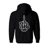 Sweat capuche hiphophood épais skull fuck noir