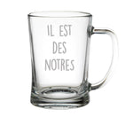 Verre shop de bière personnalisé il est des notres