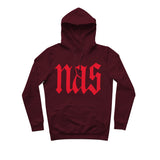 sweat capuche hiphophood épais Nas illmatic rouge bordeaux