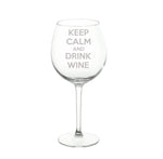 Verre de vin personnalisé keep calm and drink wine
