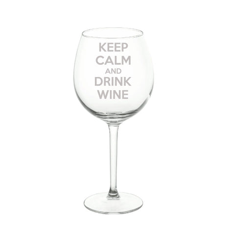 Verre de vin personnalisé keep calm and drink wine