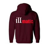sweat capuche hiphophood épais Nas illmatic rouge bordeaux