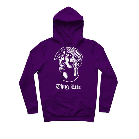 Sweat capuche épais violet hiphophood 2pac thug life