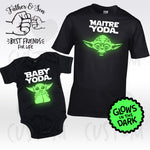 pack duo t-shirt et body ilovecustom yoda