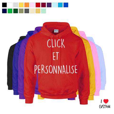 'Sweat capuche Hoodie ilovecustom personnalisé' - Customized