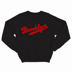 sweat col rond unisex logo BROOKLYN ligue rouge